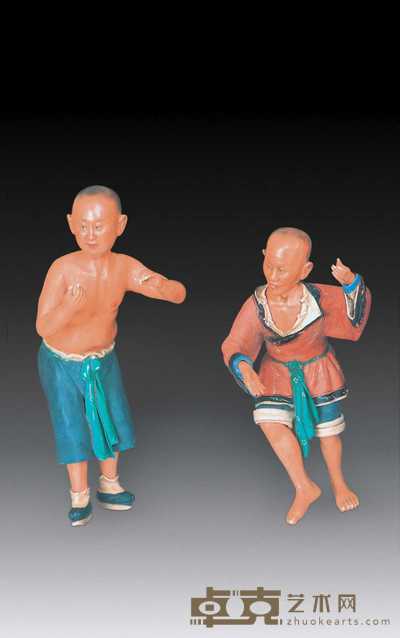 清 泥人 20×10cm23×8cm